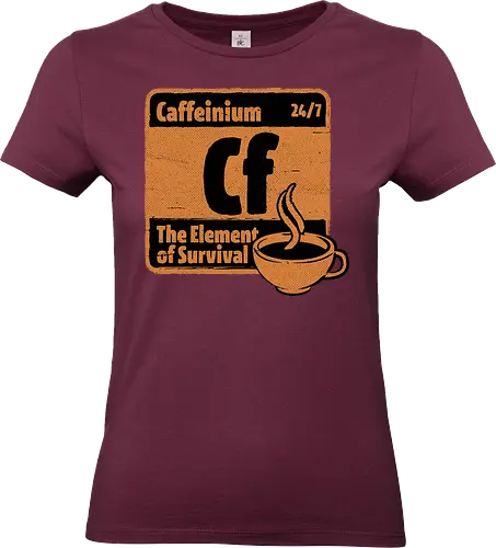 Element of Coffee - Science, Scientist, Sciencific, Science Art, Scientists, Science Humor, Chemistry, Chemistry Joke, Chemistry Humor, Biology, Coffee, Coffee Shop, Coffee Time, Coffee Cup, Coffee Addict, Science Joke, Funny Science, Retro Science, Sarcastic Science, Vintage Science, Funny Science Quote, Periodic Table, Periodic Table Joke, Periodic Table Parody, Stem, Humor, Joke, Fun, Funny, Sarcasm, Sarcastic, Irony, Ironic, Research, Physics - Standard T-Shirt (Women)