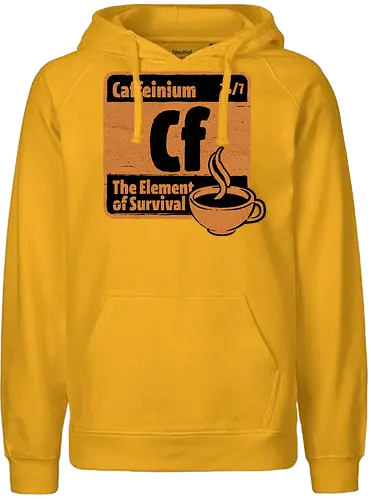 Element of Coffee - Science, Scientist, Sciencific, Science Art, Scientists, Science Humor, Chemistry, Chemistry Joke, Chemistry Humor, Biology, Coffee, Coffee Shop, Coffee Time, Coffee Cup, Coffee Addict, Science Joke, Funny Science, Retro Science, Sarcastic Science, Vintage Science, Funny Science Quote, Periodic Table, Periodic Table Joke, Periodic Table Parody, Stem, Humor, Joke, Fun, Funny, Sarcasm, Sarcastic, Irony, Ironic, Research, Physics - Fairtrade Hoodie