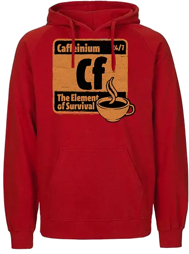 Element of Coffee - Science, Scientist, Sciencific, Science Art, Scientists, Science Humor, Chemistry, Chemistry Joke, Chemistry Humor, Biology, Coffee, Coffee Shop, Coffee Time, Coffee Cup, Coffee Addict, Science Joke, Funny Science, Retro Science, Sarcastic Science, Vintage Science, Funny Science Quote, Periodic Table, Periodic Table Joke, Periodic Table Parody, Stem, Humor, Joke, Fun, Funny, Sarcasm, Sarcastic, Irony, Ironic, Research, Physics - Fairtrade Hoodie