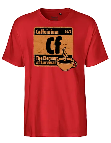 Element of Coffee - Science, Scientist, Sciencific, Science Art, Scientists, Science Humor, Chemistry, Chemistry Joke, Chemistry Humor, Biology, Coffee, Coffee Shop, Coffee Time, Coffee Cup, Coffee Addict, Science Joke, Funny Science, Retro Science, Sarcastic Science, Vintage Science, Funny Science Quote, Periodic Table, Periodic Table Joke, Periodic Table Parody, Stem, Humor, Joke, Fun, Funny, Sarcasm, Sarcastic, Irony, Ironic, Research, Physics - Fairtrade T-Shirt