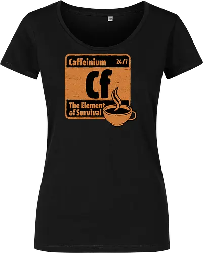 Element of Coffee - Science, Scientist, Sciencific, Science Art, Scientists, Science Humor, Chemistry, Chemistry Joke, Chemistry Humor, Biology, Coffee, Coffee Shop, Coffee Time, Coffee Cup, Coffee Addict, Science Joke, Funny Science, Retro Science, Sarcastic Science, Vintage Science, Funny Science Quote, Periodic Table, Periodic Table Joke, Periodic Table Parody, Stem, Humor, Joke, Fun, Funny, Sarcasm, Sarcastic, Irony, Ironic, Research, Physics - Women T-Shirt