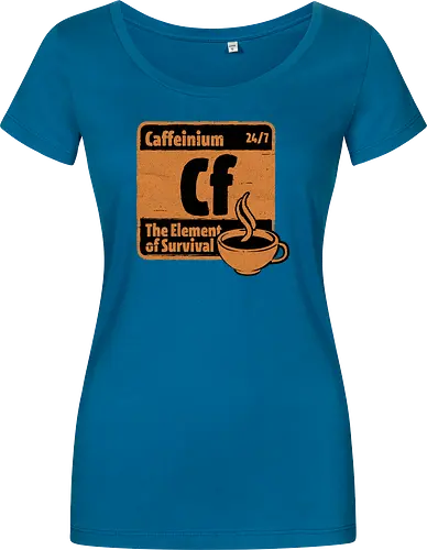 Element of Coffee - Science, Scientist, Sciencific, Science Art, Scientists, Science Humor, Chemistry, Chemistry Joke, Chemistry Humor, Biology, Coffee, Coffee Shop, Coffee Time, Coffee Cup, Coffee Addict, Science Joke, Funny Science, Retro Science, Sarcastic Science, Vintage Science, Funny Science Quote, Periodic Table, Periodic Table Joke, Periodic Table Parody, Stem, Humor, Joke, Fun, Funny, Sarcasm, Sarcastic, Irony, Ironic, Research, Physics - Women T-Shirt