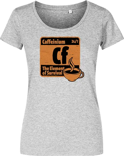 Element of Coffee - Science, Scientist, Sciencific, Science Art, Scientists, Science Humor, Chemistry, Chemistry Joke, Chemistry Humor, Biology, Coffee, Coffee Shop, Coffee Time, Coffee Cup, Coffee Addict, Science Joke, Funny Science, Retro Science, Sarcastic Science, Vintage Science, Funny Science Quote, Periodic Table, Periodic Table Joke, Periodic Table Parody, Stem, Humor, Joke, Fun, Funny, Sarcasm, Sarcastic, Irony, Ironic, Research, Physics - Women T-Shirt