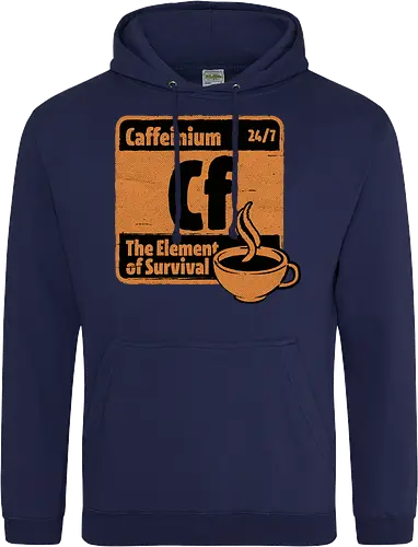 Element of Coffee - Science, Scientist, Sciencific, Science Art, Scientists, Science Humor, Chemistry, Chemistry Joke, Chemistry Humor, Biology, Coffee, Coffee Shop, Coffee Time, Coffee Cup, Coffee Addict, Science Joke, Funny Science, Retro Science, Sarcastic Science, Vintage Science, Funny Science Quote, Periodic Table, Periodic Table Joke, Periodic Table Parody, Stem, Humor, Joke, Fun, Funny, Sarcasm, Sarcastic, Irony, Ironic, Research, Physics - Standard Hoodie