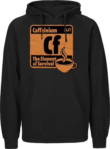 Element of Coffee - Science, Scientist, Sciencific, Science Art, Scientists, Science Humor, Chemistry, Chemistry Joke, Chemistry Humor, Biology, Coffee, Coffee Shop, Coffee Time, Coffee Cup, Coffee Addict, Science Joke, Funny Science, Retro Science, Sarcastic Science, Vintage Science, Funny Science Quote, Periodic Table, Periodic Table Joke, Periodic Table Parody, Stem, Humor, Joke, Fun, Funny, Sarcasm, Sarcastic, Irony, Ironic, Research, Physics - Fairtrade Hoodie