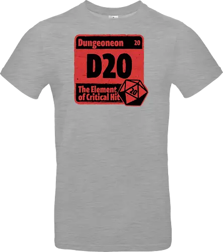 Element of Dungeon RPG - Critical Success, Science, Scientist, Sciencific, Science Art, Scientists, Science Humor, Science Joke, Funny Science, Retro Science, Sarcastic Science, Vintage Science, Funny Science Quote, Periodic Table, Periodic Table Joke, Periodic Table Parody, Stem, Humor, Joke, Fun, Funny, Sarcasm, Sarcastic, Irony, Ironic, Research, Physics, Chemistry, Chemistry Joke, Chemistry Humor, Biology, Dungeon Master, Dungeon, Dice, D20, Critical Hit, Critical, Critical Fail, Critical Role - Standard T-Shirt