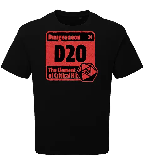 Element of Dungeon RPG - Critical Success, Science, Scientist, Sciencific, Science Art, Scientists, Science Humor, Science Joke, Funny Science, Retro Science, Sarcastic Science, Vintage Science, Funny Science Quote, Periodic Table, Periodic Table Joke, Periodic Table Parody, Stem, Humor, Joke, Fun, Funny, Sarcasm, Sarcastic, Irony, Ironic, Research, Physics, Chemistry, Chemistry Joke, Chemistry Humor, Biology, Dungeon Master, Dungeon, Dice, D20, Critical Hit, Critical, Critical Fail, Critical Role - Oversize T-Shirt