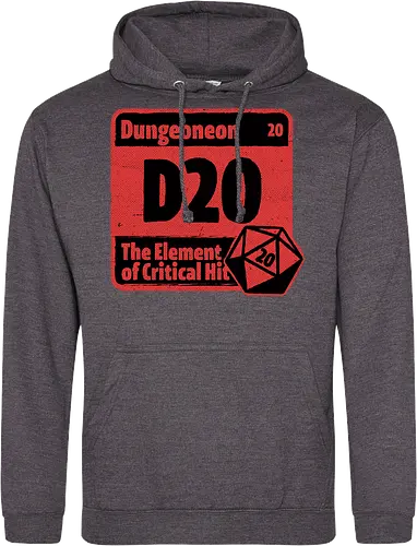 Element of Dungeon RPG - Critical Success, Science, Scientist, Sciencific, Science Art, Scientists, Science Humor, Science Joke, Funny Science, Retro Science, Sarcastic Science, Vintage Science, Funny Science Quote, Periodic Table, Periodic Table Joke, Periodic Table Parody, Stem, Humor, Joke, Fun, Funny, Sarcasm, Sarcastic, Irony, Ironic, Research, Physics, Chemistry, Chemistry Joke, Chemistry Humor, Biology, Dungeon Master, Dungeon, Dice, D20, Critical Hit, Critical, Critical Fail, Critical Role - Standard Hoodie