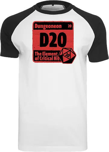 Element of Dungeon RPG - Critical Success, Science, Scientist, Sciencific, Science Art, Scientists, Science Humor, Science Joke, Funny Science, Retro Science, Sarcastic Science, Vintage Science, Funny Science Quote, Periodic Table, Periodic Table Joke, Periodic Table Parody, Stem, Humor, Joke, Fun, Funny, Sarcasm, Sarcastic, Irony, Ironic, Research, Physics, Chemistry, Chemistry Joke, Chemistry Humor, Biology, Dungeon Master, Dungeon, Dice, D20, Critical Hit, Critical, Critical Fail, Critical Role - Raglan T-Shirt