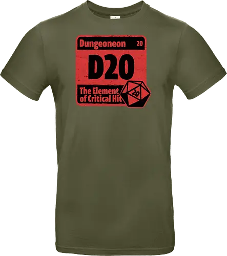 Element of Dungeon RPG - Critical Success, Science, Scientist, Sciencific, Science Art, Scientists, Science Humor, Science Joke, Funny Science, Retro Science, Sarcastic Science, Vintage Science, Funny Science Quote, Periodic Table, Periodic Table Joke, Periodic Table Parody, Stem, Humor, Joke, Fun, Funny, Sarcasm, Sarcastic, Irony, Ironic, Research, Physics, Chemistry, Chemistry Joke, Chemistry Humor, Biology, Dungeon Master, Dungeon, Dice, D20, Critical Hit, Critical, Critical Fail, Critical Role - Standard T-Shirt
