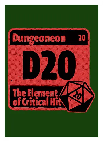 Element of Dungeon RPG - Critical Success, Science, Scientist, Sciencific, Science Art, Scientists, Science Humor, Science Joke, Funny Science, Retro Science, Sarcastic Science, Vintage Science, Funny Science Quote, Periodic Table, Periodic Table Joke, Periodic Table Parody, Stem, Humor, Joke, Fun, Funny, Sarcasm, Sarcastic, Irony, Ironic, Research, Physics, Chemistry, Chemistry Joke, Chemistry Humor, Biology, Dungeon Master, Dungeon, Dice, D20, Critical Hit, Critical, Critical Fail, Critical Role - Artprint