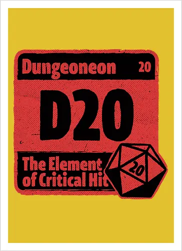 Element of Dungeon RPG - Critical Success, Science, Scientist, Sciencific, Science Art, Scientists, Science Humor, Science Joke, Funny Science, Retro Science, Sarcastic Science, Vintage Science, Funny Science Quote, Periodic Table, Periodic Table Joke, Periodic Table Parody, Stem, Humor, Joke, Fun, Funny, Sarcasm, Sarcastic, Irony, Ironic, Research, Physics, Chemistry, Chemistry Joke, Chemistry Humor, Biology, Dungeon Master, Dungeon, Dice, D20, Critical Hit, Critical, Critical Fail, Critical Role - Artprint