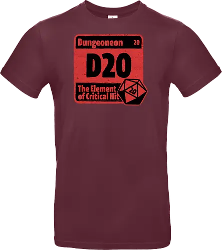 Element of Dungeon RPG - Critical Success, Science, Scientist, Sciencific, Science Art, Scientists, Science Humor, Science Joke, Funny Science, Retro Science, Sarcastic Science, Vintage Science, Funny Science Quote, Periodic Table, Periodic Table Joke, Periodic Table Parody, Stem, Humor, Joke, Fun, Funny, Sarcasm, Sarcastic, Irony, Ironic, Research, Physics, Chemistry, Chemistry Joke, Chemistry Humor, Biology, Dungeon Master, Dungeon, Dice, D20, Critical Hit, Critical, Critical Fail, Critical Role - Standard T-Shirt
