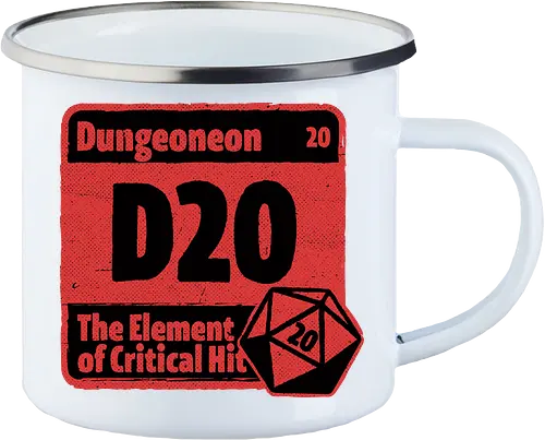 Element of Dungeon RPG - Critical Success, Science, Scientist, Sciencific, Science Art, Scientists, Science Humor, Science Joke, Funny Science, Retro Science, Sarcastic Science, Vintage Science, Funny Science Quote, Periodic Table, Periodic Table Joke, Periodic Table Parody, Stem, Humor, Joke, Fun, Funny, Sarcasm, Sarcastic, Irony, Ironic, Research, Physics, Chemistry, Chemistry Joke, Chemistry Humor, Biology, Dungeon Master, Dungeon, Dice, D20, Critical Hit, Critical, Critical Fail, Critical Role - Enamel Mug