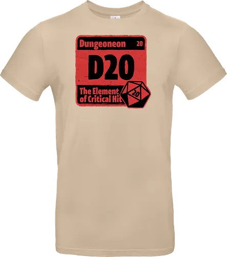 Element of Dungeon RPG - Critical Success, Science, Scientist, Sciencific, Science Art, Scientists, Science Humor, Science Joke, Funny Science, Retro Science, Sarcastic Science, Vintage Science, Funny Science Quote, Periodic Table, Periodic Table Joke, Periodic Table Parody, Stem, Humor, Joke, Fun, Funny, Sarcasm, Sarcastic, Irony, Ironic, Research, Physics, Chemistry, Chemistry Joke, Chemistry Humor, Biology, Dungeon Master, Dungeon, Dice, D20, Critical Hit, Critical, Critical Fail, Critical Role - Standard T-Shirt