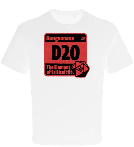 Element of Dungeon RPG - Critical Success, Science, Scientist, Sciencific, Science Art, Scientists, Science Humor, Science Joke, Funny Science, Retro Science, Sarcastic Science, Vintage Science, Funny Science Quote, Periodic Table, Periodic Table Joke, Periodic Table Parody, Stem, Humor, Joke, Fun, Funny, Sarcasm, Sarcastic, Irony, Ironic, Research, Physics, Chemistry, Chemistry Joke, Chemistry Humor, Biology, Dungeon Master, Dungeon, Dice, D20, Critical Hit, Critical, Critical Fail, Critical Role - Oversize T-Shirt