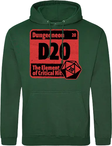 Element of Dungeon RPG - Critical Success, Science, Scientist, Sciencific, Science Art, Scientists, Science Humor, Science Joke, Funny Science, Retro Science, Sarcastic Science, Vintage Science, Funny Science Quote, Periodic Table, Periodic Table Joke, Periodic Table Parody, Stem, Humor, Joke, Fun, Funny, Sarcasm, Sarcastic, Irony, Ironic, Research, Physics, Chemistry, Chemistry Joke, Chemistry Humor, Biology, Dungeon Master, Dungeon, Dice, D20, Critical Hit, Critical, Critical Fail, Critical Role - Standard Hoodie