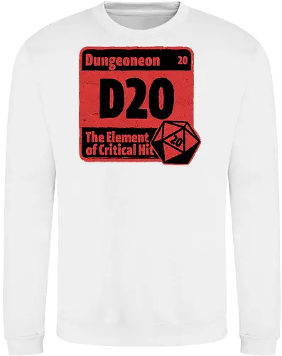 Element of Dungeon RPG - Critical Success, Science, Scientist, Sciencific, Science Art, Scientists, Science Humor, Science Joke, Funny Science, Retro Science, Sarcastic Science, Vintage Science, Funny Science Quote, Periodic Table, Periodic Table Joke, Periodic Table Parody, Stem, Humor, Joke, Fun, Funny, Sarcasm, Sarcastic, Irony, Ironic, Research, Physics, Chemistry, Chemistry Joke, Chemistry Humor, Biology, Dungeon Master, Dungeon, Dice, D20, Critical Hit, Critical, Critical Fail, Critical Role - Sweatshirt