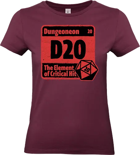Element of Dungeon RPG - Critical Success, Science, Scientist, Sciencific, Science Art, Scientists, Science Humor, Science Joke, Funny Science, Retro Science, Sarcastic Science, Vintage Science, Funny Science Quote, Periodic Table, Periodic Table Joke, Periodic Table Parody, Stem, Humor, Joke, Fun, Funny, Sarcasm, Sarcastic, Irony, Ironic, Research, Physics, Chemistry, Chemistry Joke, Chemistry Humor, Biology, Dungeon Master, Dungeon, Dice, D20, Critical Hit, Critical, Critical Fail, Critical Role - Standard T-Shirt (Women)