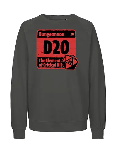 Element of Dungeon RPG - Critical Success, Science, Scientist, Sciencific, Science Art, Scientists, Science Humor, Science Joke, Funny Science, Retro Science, Sarcastic Science, Vintage Science, Funny Science Quote, Periodic Table, Periodic Table Joke, Periodic Table Parody, Stem, Humor, Joke, Fun, Funny, Sarcasm, Sarcastic, Irony, Ironic, Research, Physics, Chemistry, Chemistry Joke, Chemistry Humor, Biology, Dungeon Master, Dungeon, Dice, D20, Critical Hit, Critical, Critical Fail, Critical Role - Fairtrade Sweatshirt