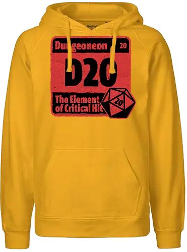 Element of Dungeon RPG - Critical Success, Science, Scientist, Sciencific, Science Art, Scientists, Science Humor, Science Joke, Funny Science, Retro Science, Sarcastic Science, Vintage Science, Funny Science Quote, Periodic Table, Periodic Table Joke, Periodic Table Parody, Stem, Humor, Joke, Fun, Funny, Sarcasm, Sarcastic, Irony, Ironic, Research, Physics, Chemistry, Chemistry Joke, Chemistry Humor, Biology, Dungeon Master, Dungeon, Dice, D20, Critical Hit, Critical, Critical Fail, Critical Role - Fairtrade Hoodie