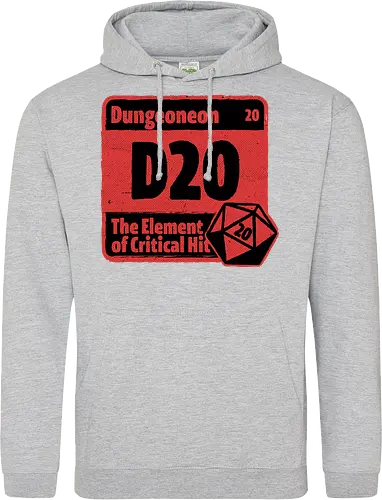 Element of Dungeon RPG - Critical Success, Science, Scientist, Sciencific, Science Art, Scientists, Science Humor, Science Joke, Funny Science, Retro Science, Sarcastic Science, Vintage Science, Funny Science Quote, Periodic Table, Periodic Table Joke, Periodic Table Parody, Stem, Humor, Joke, Fun, Funny, Sarcasm, Sarcastic, Irony, Ironic, Research, Physics, Chemistry, Chemistry Joke, Chemistry Humor, Biology, Dungeon Master, Dungeon, Dice, D20, Critical Hit, Critical, Critical Fail, Critical Role - Standard Hoodie
