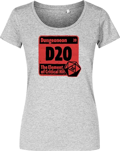 Element of Dungeon RPG - Critical Success, Science, Scientist, Sciencific, Science Art, Scientists, Science Humor, Science Joke, Funny Science, Retro Science, Sarcastic Science, Vintage Science, Funny Science Quote, Periodic Table, Periodic Table Joke, Periodic Table Parody, Stem, Humor, Joke, Fun, Funny, Sarcasm, Sarcastic, Irony, Ironic, Research, Physics, Chemistry, Chemistry Joke, Chemistry Humor, Biology, Dungeon Master, Dungeon, Dice, D20, Critical Hit, Critical, Critical Fail, Critical Role - Women T-Shirt