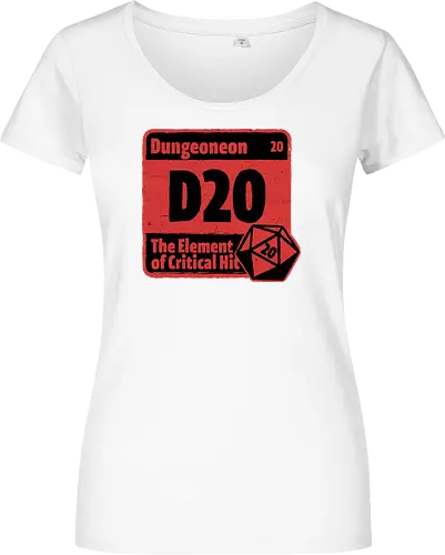 Element of Dungeon RPG - Critical Success, Science, Scientist, Sciencific, Science Art, Scientists, Science Humor, Science Joke, Funny Science, Retro Science, Sarcastic Science, Vintage Science, Funny Science Quote, Periodic Table, Periodic Table Joke, Periodic Table Parody, Stem, Humor, Joke, Fun, Funny, Sarcasm, Sarcastic, Irony, Ironic, Research, Physics, Chemistry, Chemistry Joke, Chemistry Humor, Biology, Dungeon Master, Dungeon, Dice, D20, Critical Hit, Critical, Critical Fail, Critical Role - Women T-Shirt