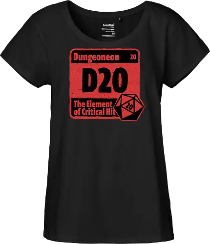 Element of Dungeon RPG - Critical Success, Science, Scientist, Sciencific, Science Art, Scientists, Science Humor, Science Joke, Funny Science, Retro Science, Sarcastic Science, Vintage Science, Funny Science Quote, Periodic Table, Periodic Table Joke, Periodic Table Parody, Stem, Humor, Joke, Fun, Funny, Sarcasm, Sarcastic, Irony, Ironic, Research, Physics, Chemistry, Chemistry Joke, Chemistry Humor, Biology, Dungeon Master, Dungeon, Dice, D20, Critical Hit, Critical, Critical Fail, Critical Role - Fairtrade Girl Shirt