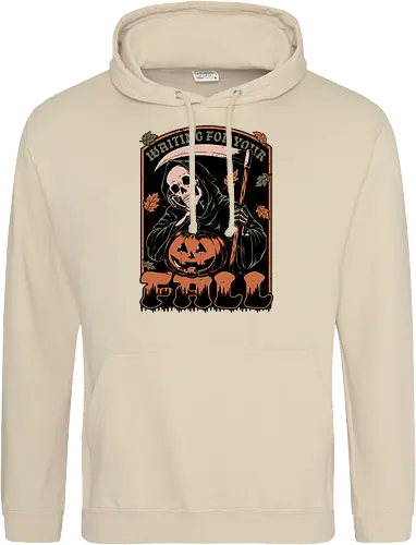 Grim Reaper Autumn - Pain, Halloween, Halloween Design, Halloween Art, Halloween Aesthetic, Halloween Pumpkin, Halloween Vibes, Spooky, Spooky Season, Creepy, Scary, Scary Art, Pumpkins, Pumpkin, Skeleton, Skull, Dark, Horror, Horror Stories, Fright, Creature, Autumn, Autumn Leaves, Autumn Vibes, Autumn Season, Fall, Fall Leaves, Fall Vibes, Leaves, Leaf, Pumpkin Season, Fun, Funny, Dark Humor, Humor, Sarcastic, Sarcasm, Irony, Dread, Existential Dread. Laugh, Laughing, Nihilist Humor, Nihilist, Relatable - Standard Hoodie