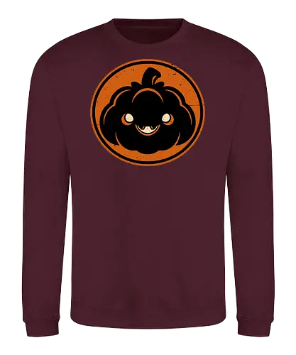 Halloween Spooky Pumpkin - Halloween, Halloween Design, Halloween Art, Halloween Aesthetic, Halloween Pumpkin, Halloween Vibes, Spooky, Spooky Season, Creepy, Scary, Scary Art, Pumpkins, Pumpkin, Dark, Horror, Horror Stories, Fright, Autumn, Autumn Leaves, Autumn Vibes, Autumn Season, Pumpkin Season, Cute, Smile, Smiling - Sweatshirt