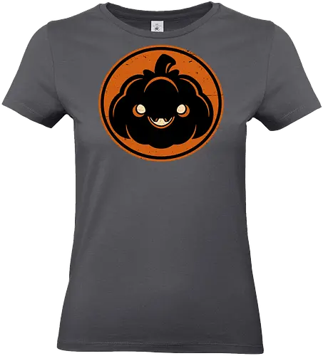 Halloween Spooky Pumpkin - Halloween, Halloween Design, Halloween Art, Halloween Aesthetic, Halloween Pumpkin, Halloween Vibes, Spooky, Spooky Season, Creepy, Scary, Scary Art, Pumpkins, Pumpkin, Dark, Horror, Horror Stories, Fright, Autumn, Autumn Leaves, Autumn Vibes, Autumn Season, Pumpkin Season, Cute, Smile, Smiling - Standard T-Shirt (Women)