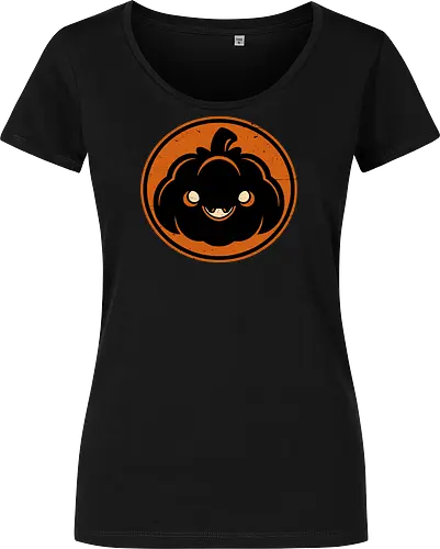 Halloween Spooky Pumpkin - Halloween, Halloween Design, Halloween Art, Halloween Aesthetic, Halloween Pumpkin, Halloween Vibes, Spooky, Spooky Season, Creepy, Scary, Scary Art, Pumpkins, Pumpkin, Dark, Horror, Horror Stories, Fright, Autumn, Autumn Leaves, Autumn Vibes, Autumn Season, Pumpkin Season, Cute, Smile, Smiling - Women T-Shirt