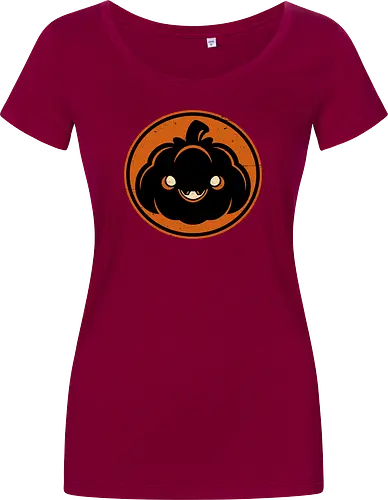 Halloween Spooky Pumpkin - Halloween, Halloween Design, Halloween Art, Halloween Aesthetic, Halloween Pumpkin, Halloween Vibes, Spooky, Spooky Season, Creepy, Scary, Scary Art, Pumpkins, Pumpkin, Dark, Horror, Horror Stories, Fright, Autumn, Autumn Leaves, Autumn Vibes, Autumn Season, Pumpkin Season, Cute, Smile, Smiling - Women T-Shirt