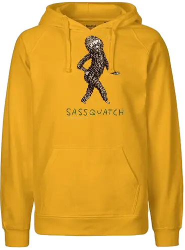 Braunes Pelziges Wesen Freche Pose Haltung Rosige Wangen - braunes pelziges eitles Wesen, elegante selbstbewusste mythische Pose, rosige Wangen goldener Glanz, Wald Legende Wortspiel, kreative Haltung Humor Kunst, handgefertigte Wesen Illustration, strukturiertes braunes beiges Fell, lustige moosgrüne Typografie, Popkultur Humor Geschenk, mythisches Wesen Haltung Shirt, Stadtlegende süße Illustration, Folklore Wesen Humor Kunst, pelziger Charakter Laufsteg Pose, Wald Wesen Pop Humor, kreatives englisches Folklore Wortspiel - Fairtrade Hoodie