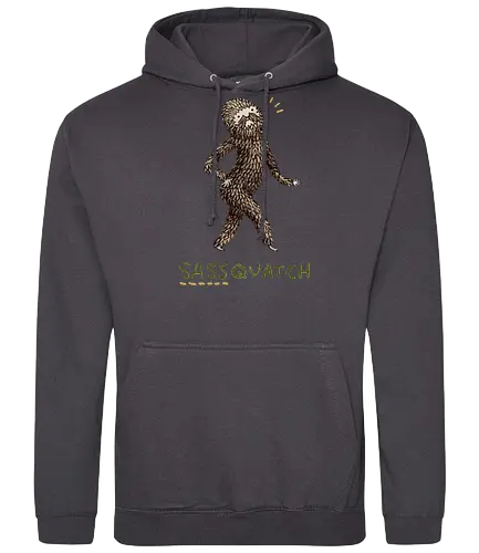 Braunes Pelziges Wesen Freche Pose Haltung Rosige Wangen - braunes pelziges eitles Wesen, elegante selbstbewusste mythische Pose, rosige Wangen goldener Glanz, Wald Legende Wortspiel, kreative Haltung Humor Kunst, handgefertigte Wesen Illustration, strukturiertes braunes beiges Fell, lustige moosgrüne Typografie, Popkultur Humor Geschenk, mythisches Wesen Haltung Shirt, Stadtlegende süße Illustration, Folklore Wesen Humor Kunst, pelziger Charakter Laufsteg Pose, Wald Wesen Pop Humor, kreatives englisches Folklore Wortspiel - Standard Hoodie