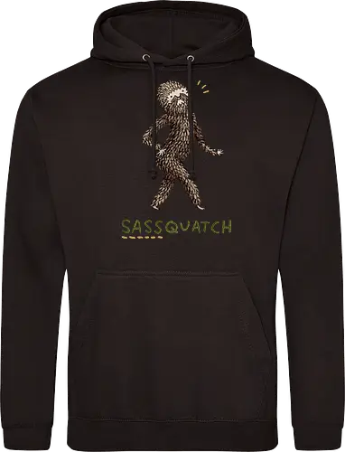 Braunes Pelziges Wesen Freche Pose Haltung Rosige Wangen - braunes pelziges eitles Wesen, elegante selbstbewusste mythische Pose, rosige Wangen goldener Glanz, Wald Legende Wortspiel, kreative Haltung Humor Kunst, handgefertigte Wesen Illustration, strukturiertes braunes beiges Fell, lustige moosgrüne Typografie, Popkultur Humor Geschenk, mythisches Wesen Haltung Shirt, Stadtlegende süße Illustration, Folklore Wesen Humor Kunst, pelziger Charakter Laufsteg Pose, Wald Wesen Pop Humor, kreatives englisches Folklore Wortspiel - Standard Hoodie