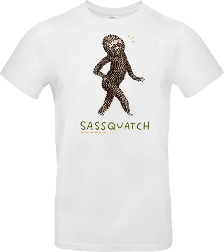 Braunes Pelziges Wesen Freche Pose Haltung Rosige Wangen - braunes pelziges eitles Wesen, elegante selbstbewusste mythische Pose, rosige Wangen goldener Glanz, Wald Legende Wortspiel, kreative Haltung Humor Kunst, handgefertigte Wesen Illustration, strukturiertes braunes beiges Fell, lustige moosgrüne Typografie, Popkultur Humor Geschenk, mythisches Wesen Haltung Shirt, Stadtlegende süße Illustration, Folklore Wesen Humor Kunst, pelziger Charakter Laufsteg Pose, Wald Wesen Pop Humor, kreatives englisches Folklore Wortspiel - Standard T-Shirt