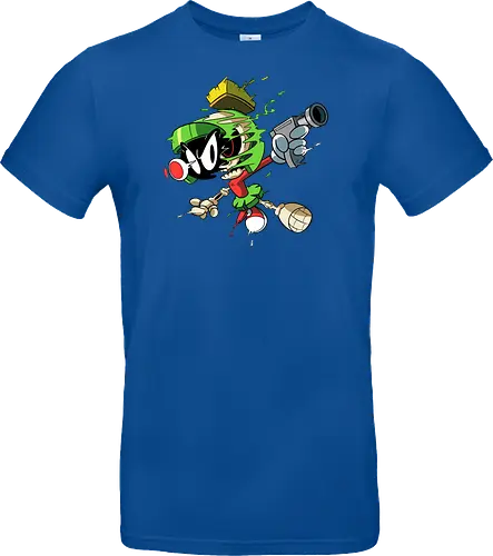 Freaky Grüner Marsianer Horror - Underground Alien Cartoon Kunst - grüner Marsianer Horror, Alien Cartoon Freaky, grünes Marsianer Skelett, rotes hypnotisches Auge Cartoon, Marvin the Martian, horror, schmelzendes grünes Schleim, Underground Alien Kunst, Alien Horror Geek Druck, Zombie Marsianer Waffe, römischer Helm Cartoon Horror, alternative Alien Kunst, Weltraum Cartoon Horror, urbaner Alien Geek Druck, Marsianer Pop Art Horror, Alien Charakter Horror, dunkler Alien Cartoon - Standard T-Shirt