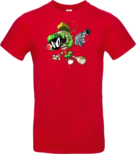 Freaky Grüner Marsianer Horror - Underground Alien Cartoon Kunst - grüner Marsianer Horror, Alien Cartoon Freaky, grünes Marsianer Skelett, rotes hypnotisches Auge Cartoon, Marvin the Martian, horror, schmelzendes grünes Schleim, Underground Alien Kunst, Alien Horror Geek Druck, Zombie Marsianer Waffe, römischer Helm Cartoon Horror, alternative Alien Kunst, Weltraum Cartoon Horror, urbaner Alien Geek Druck, Marsianer Pop Art Horror, Alien Charakter Horror, dunkler Alien Cartoon - Standard T-Shirt