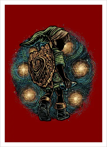 Melody of the Night Sky - legend, games, Japanese, adventure, Hero, gaming, gamer, videogames - Artprint