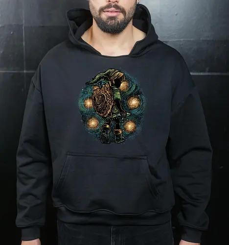 Melody of the Night Sky - legend, games, Japanese, adventure, Hero, gaming, gamer, videogames - Cropped Hoodie