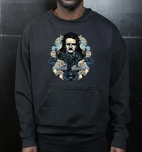 Keeper of the Macabre - Writer, poet, book, books, editor, critic, poetry, stories, theories, literature - Cropped Sweatshirt