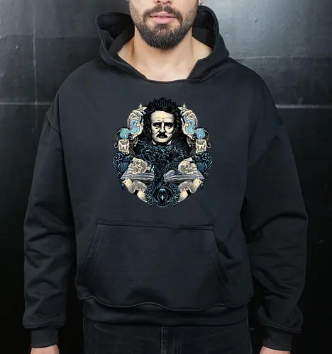 Keeper of the Macabre - Writer, poet, book, books, editor, critic, poetry, stories, theories, literature - Cropped Hoodie