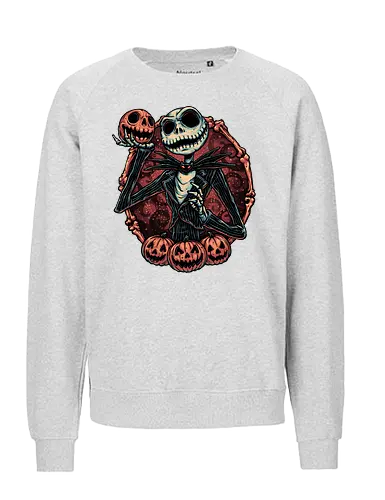 Pumpkin Nightmare - Movie, animated, animation, horror, Halloween, pumpkin, skeleton, character, fantasy - Fairtrade Sweatshirt