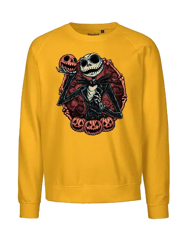 Pumpkin Nightmare - Movie, animated, animation, horror, Halloween, pumpkin, skeleton, character, fantasy - Fairtrade Sweatshirt