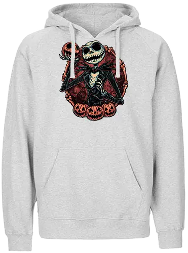 Pumpkin Nightmare - Movie, animated, animation, horror, Halloween, pumpkin, skeleton, character, fantasy - Fairtrade Hoodie