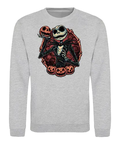 Pumpkin Nightmare - Movie, animated, animation, horror, Halloween, pumpkin, skeleton, character, fantasy - Sweatshirt