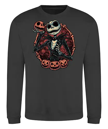Pumpkin Nightmare - Movie, animated, animation, horror, Halloween, pumpkin, skeleton, character, fantasy - Sweatshirt