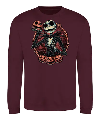 Pumpkin Nightmare - Movie, animated, animation, horror, Halloween, pumpkin, skeleton, character, fantasy - Sweatshirt